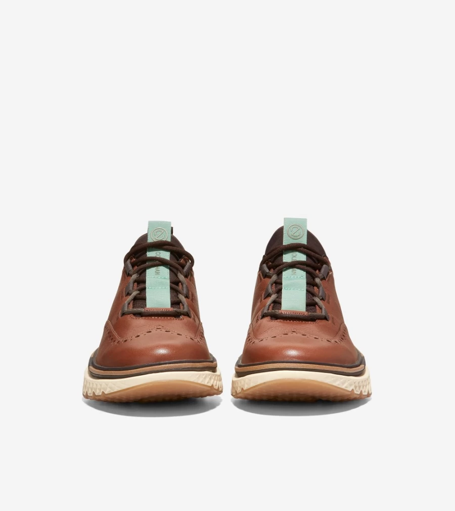 Cole Haan Men's Zerogrand Wingtip Oxford Shoes in Dark Sequoia/Dark Pavement