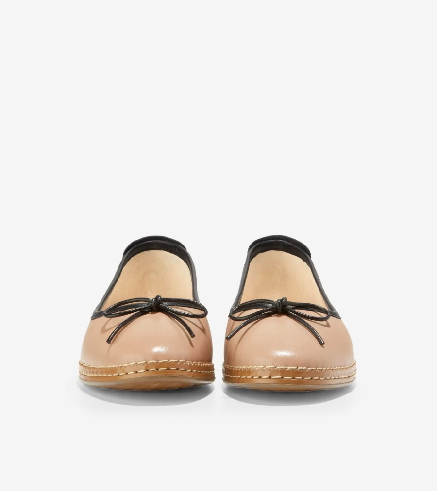 Cole Haan Women's Brush-Black Cloudfeel All-Day Comfort Ballet Flat