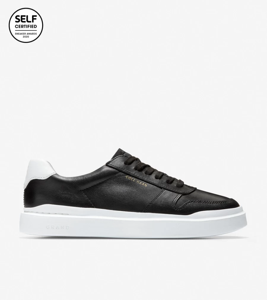 Cole Haan Women's GrandPro Rally Court Sneaker in Black-Optic White - Comfortable Tennis Shoes for Women