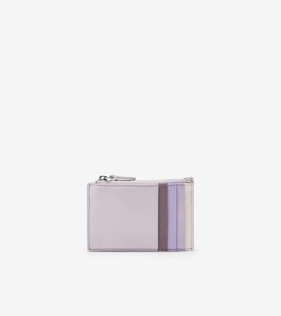 Cole Haan Women's Purple Slate Zip Card Case
