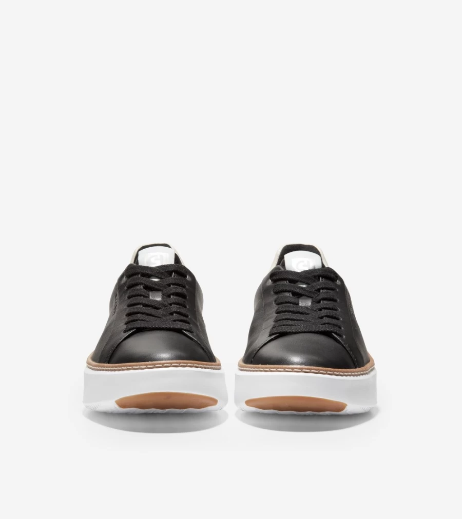 Cole Haan Women's Grandpro Topspin Sneakers in Black, Optic White & Cyber Yellow