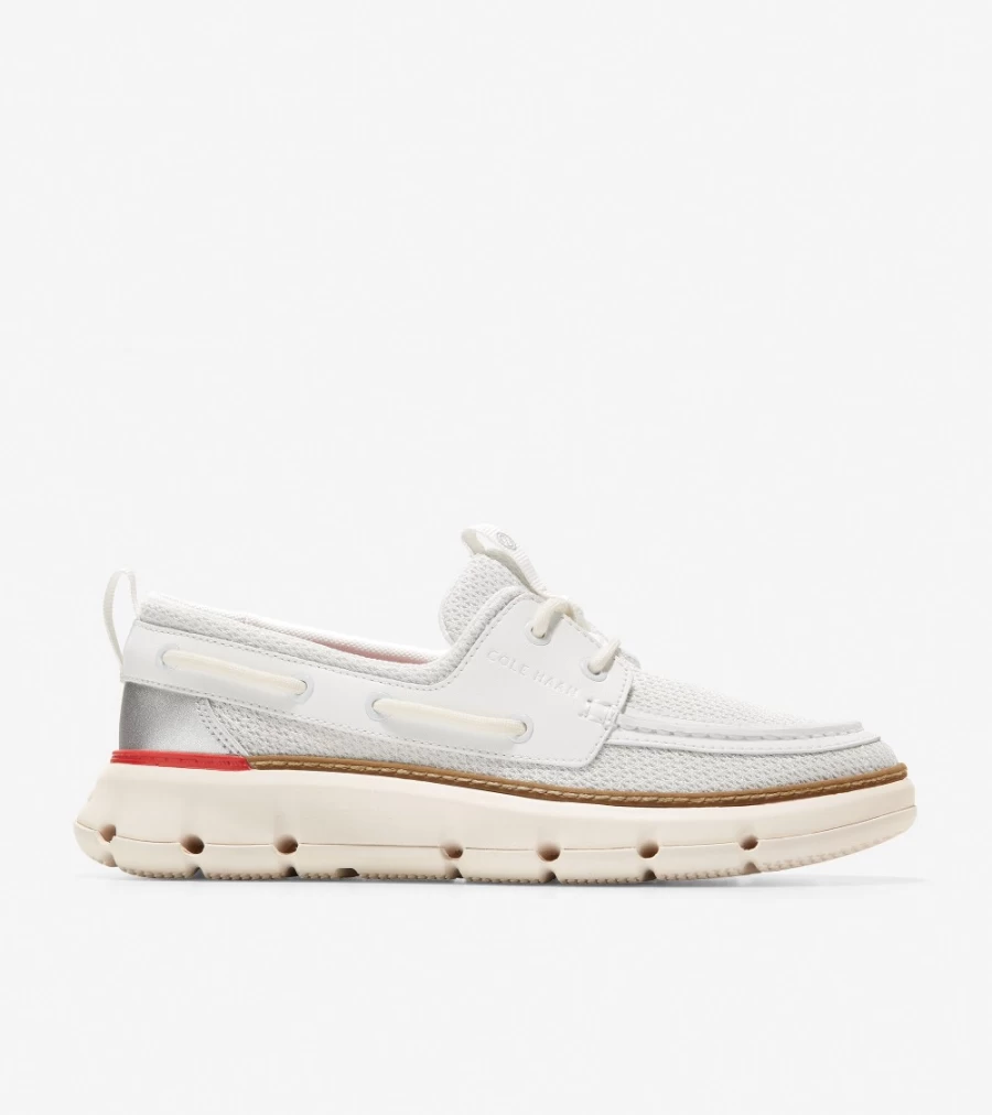 Cole Haan Women's Zerogrand Regatta Boat Shoes in Blanc De Blanc - Lightweight Comfort Slip-Ons