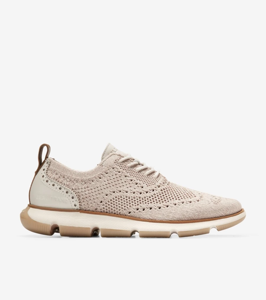 Cole Haan Men's Zerogrand Oxford Shoes in Silver Birch Stitchlite - Lightweight Comfortable Dress Casual Sneakers