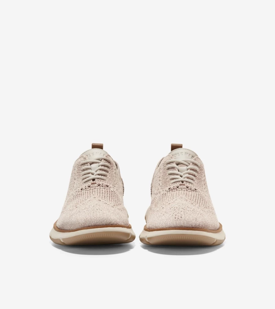 Cole Haan Men's Zerogrand Oxford Shoes in Silver Birch Stitchlite - Lightweight Comfortable Dress Casual Sneakers
