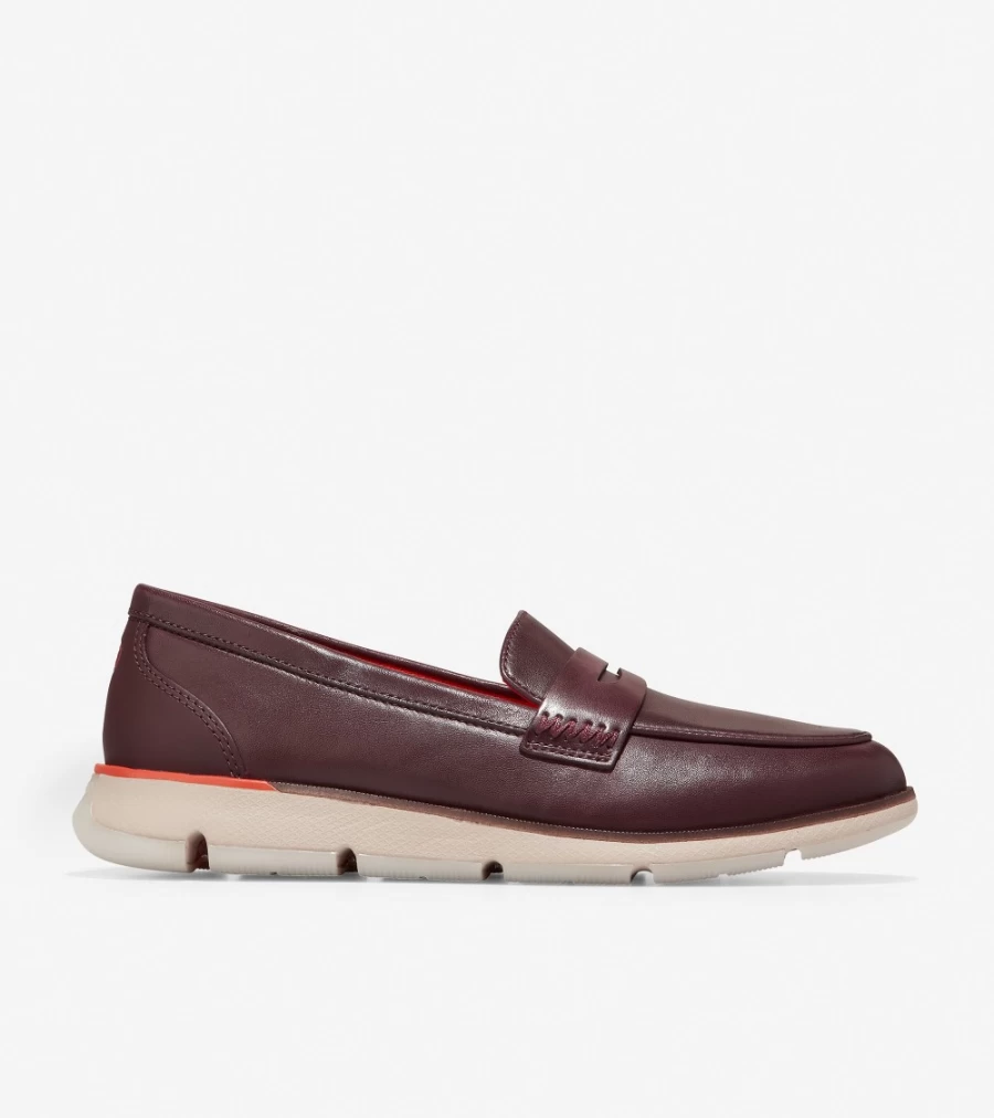 Cole Haan Women's Zerogrand Loafer in Pinot Leather - Comfortable Slip-On Shoes for Women