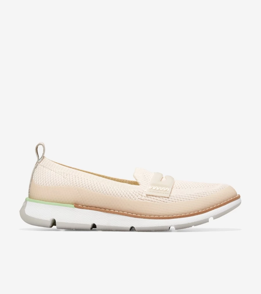 Cole Haan Women's Zerogrand Loafer in Whitecap Grey Stitchlite - Comfortable Slip-On Shoes