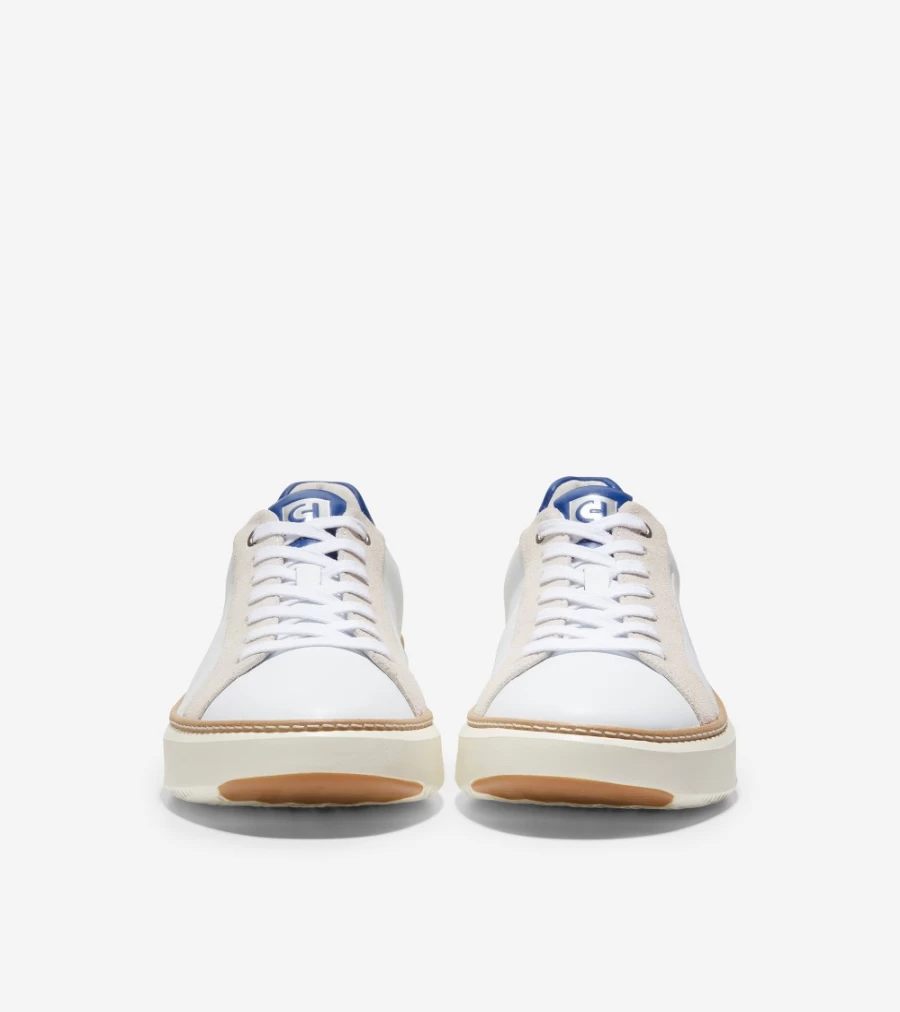 Cole Haan Men's Grandpro Topspin Sneakers in Optic White & Pacific Blue