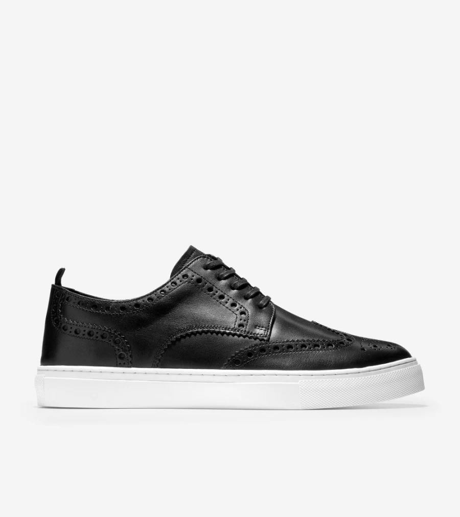 Cole Haan Men's Black Winslow Wingtip Sneaker - Stylish & Comfortable Dress Casual Shoes