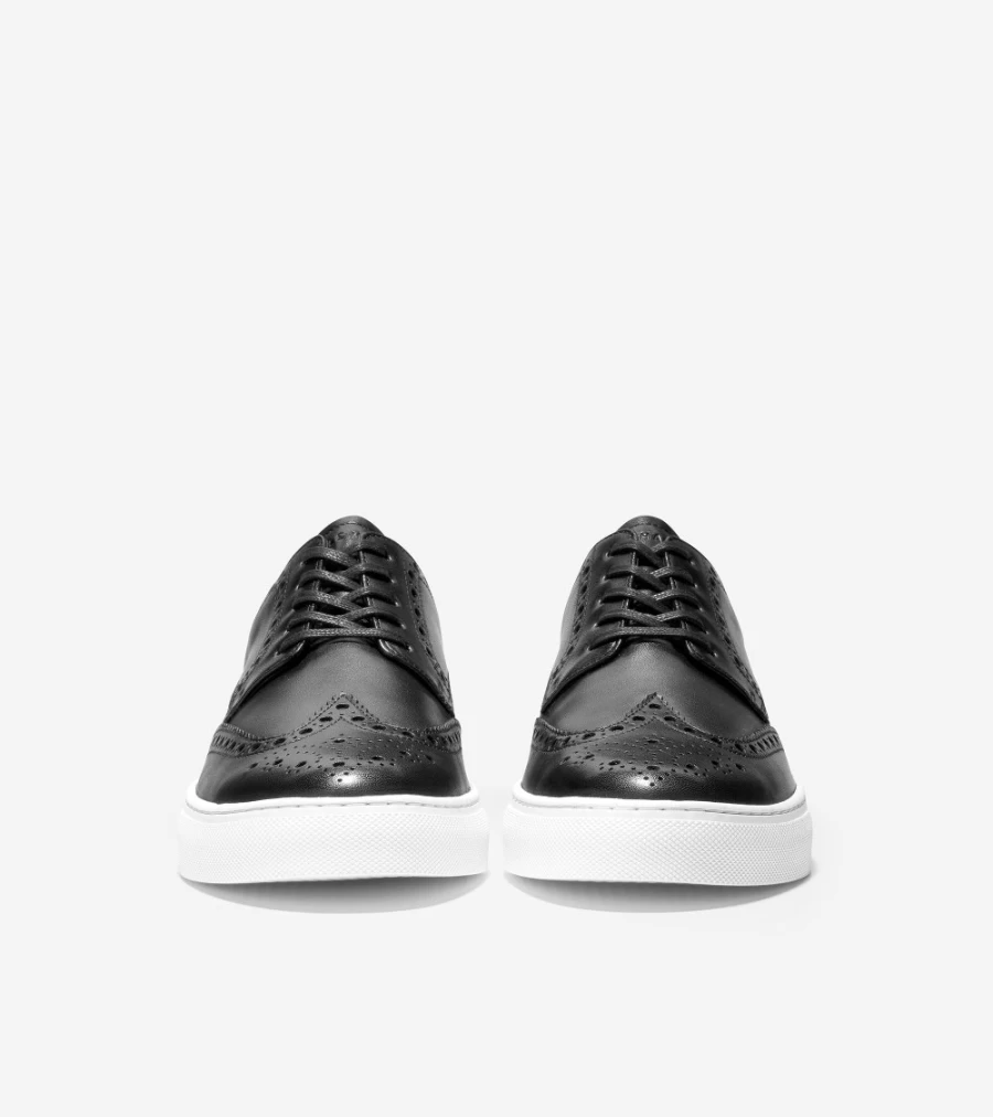 Cole Haan Men's Black Winslow Wingtip Sneaker - Stylish & Comfortable Dress Casual Shoes