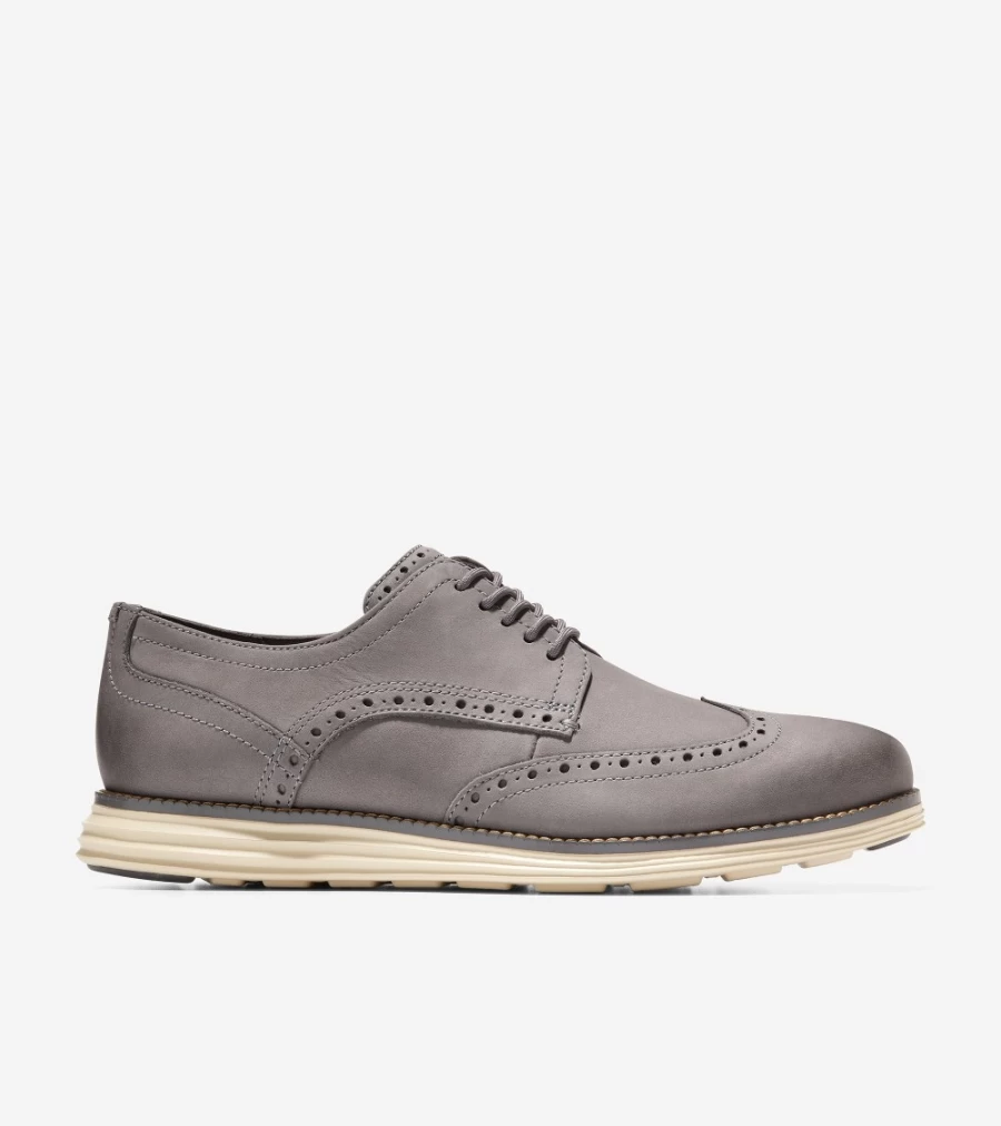 Cole Haan Men's Originalgrand Wingtip Oxford Shoes in Ironstone-Alabaster