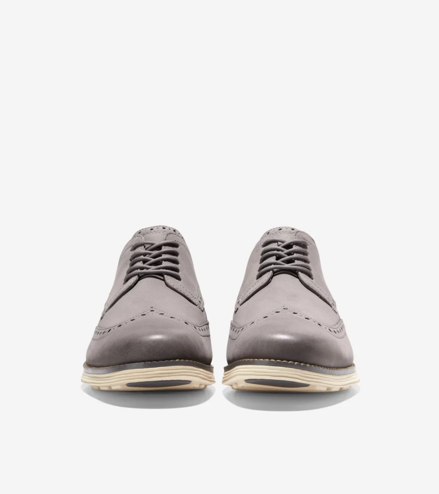 Cole Haan Men's Originalgrand Wingtip Oxford Shoes in Ironstone-Alabaster