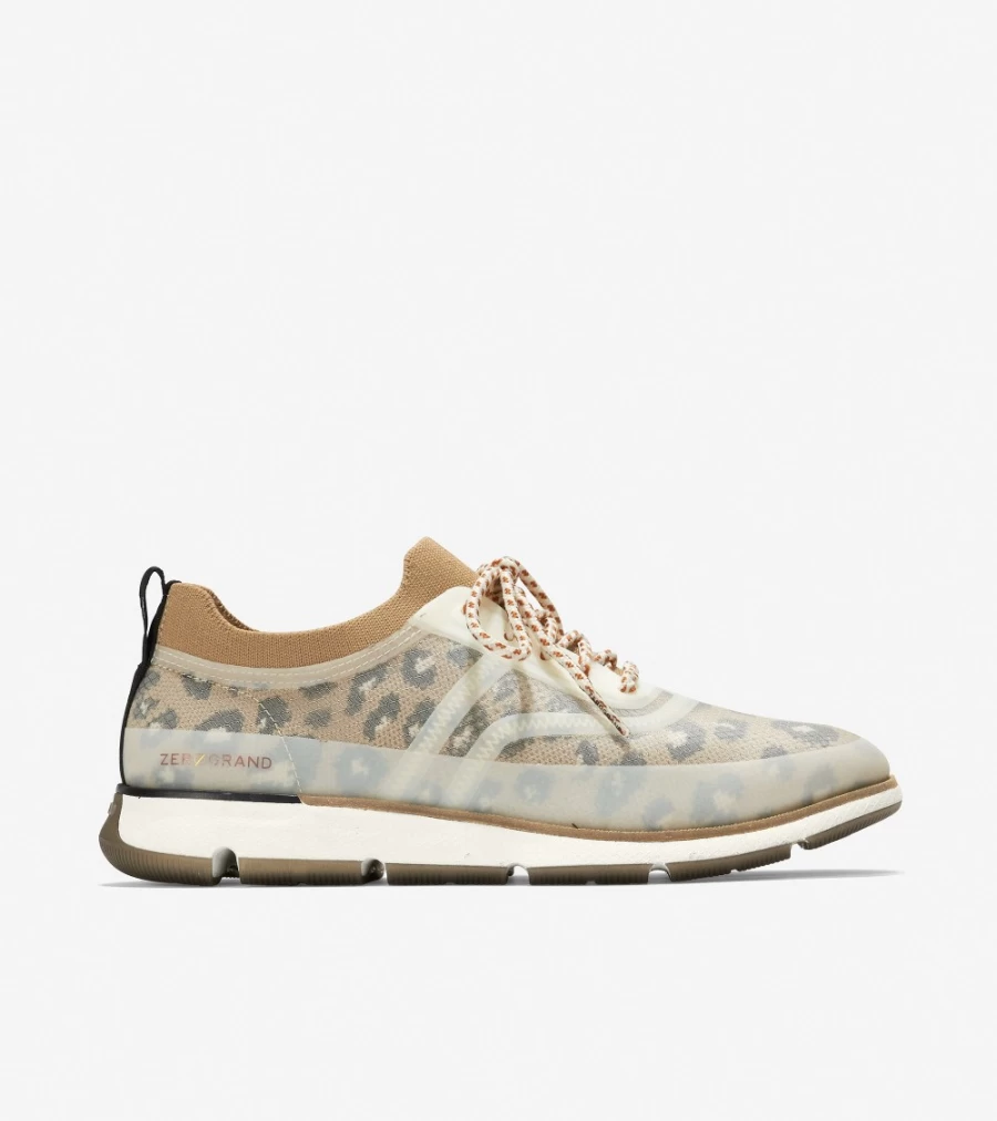 Cole Haan Women's Zerogrand Avant Oxford Shoes in Leopard Print Stitchlite - Lightweight & Comfortable