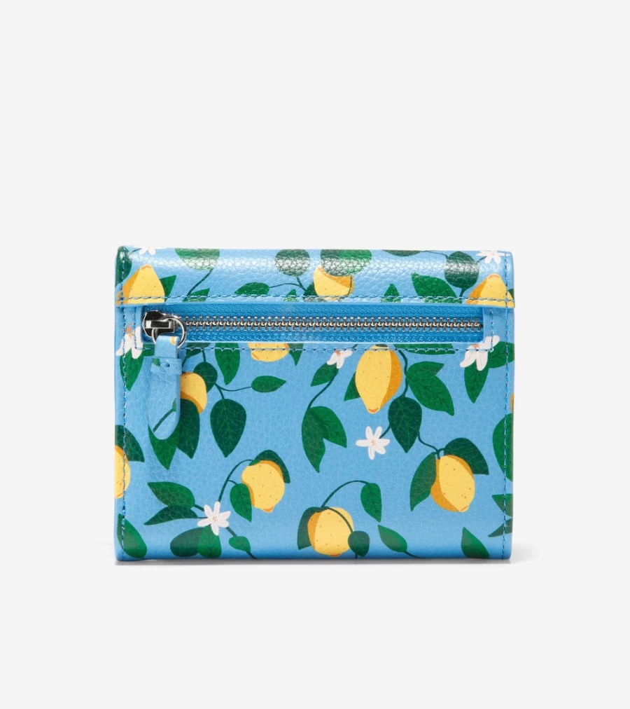 Cole Haan Women's Lemon Inwood Trifold Wallet - Stylish & Compact Leather Billfold for Everyday Use