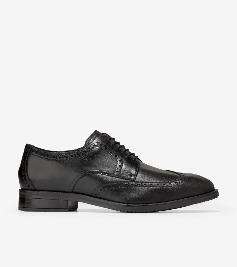 Cole Haan Men's Black Wingtip Oxford Dress Shoes – Modern Essential Style