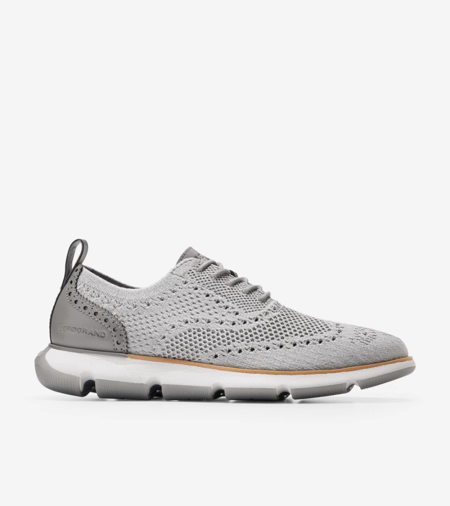 Cole Haan Men's Zerogrand Oxford Shoes in Cool Grey Twisted Stitchlite - Lightweight Comfort Sneaker Dress Shoes