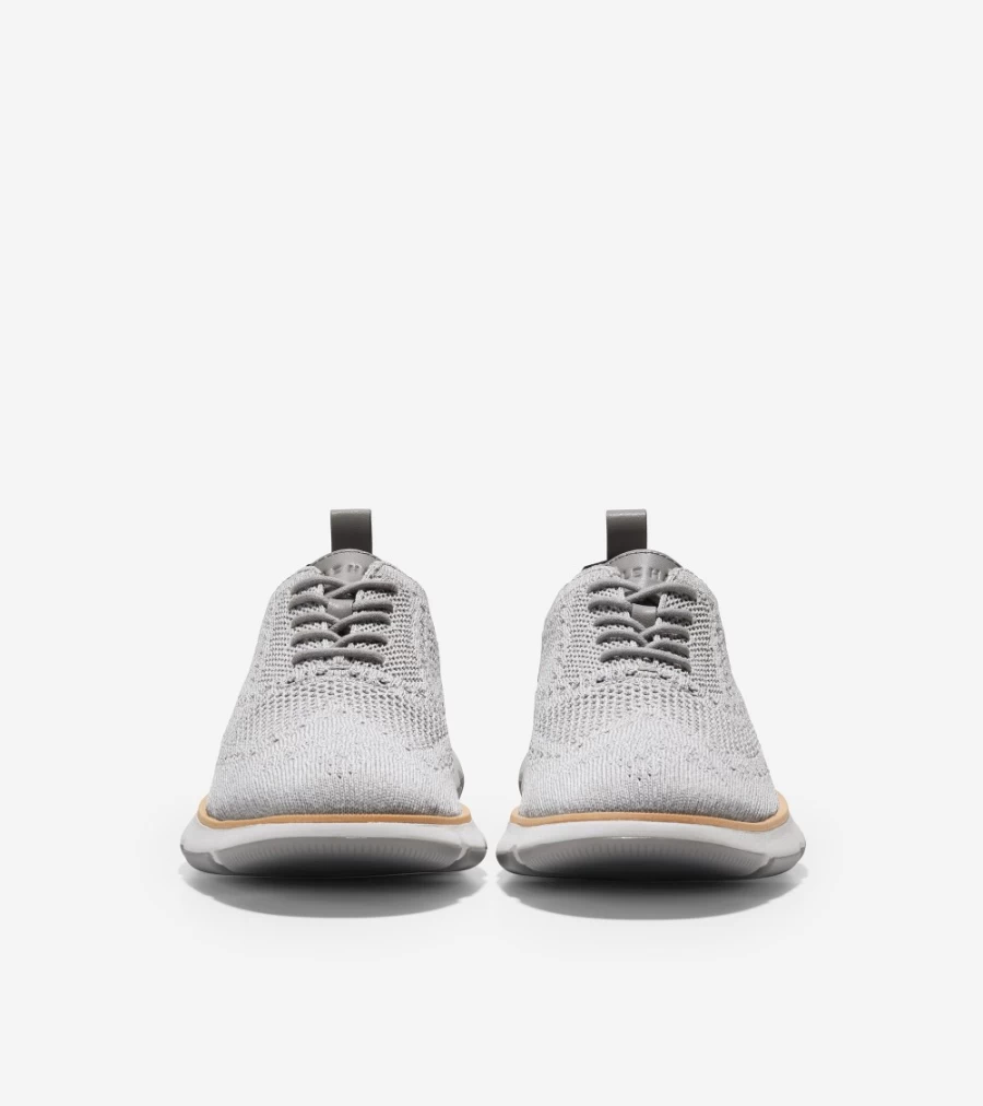 Cole Haan Men's Zerogrand Oxford Shoes in Cool Grey Twisted Stitchlite - Lightweight Comfort Sneaker Dress Shoes