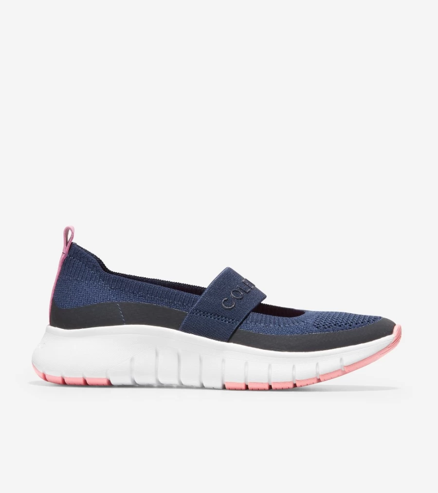 Cole Haan Women's Zerogrand Flex Slip-On Sneaker in Marine Blue Stitchlite - Lightweight Comfortable Slip-On Shoes for Women