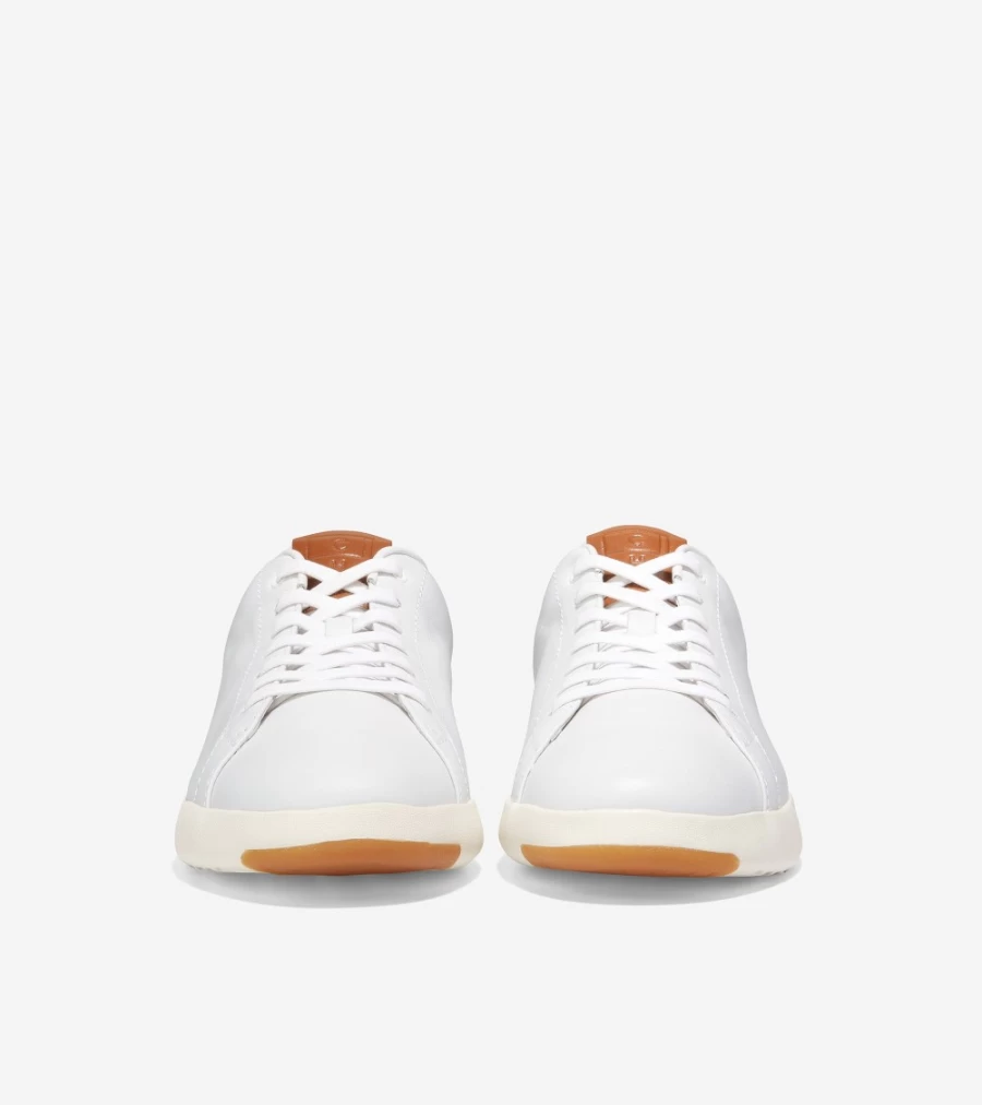 Cole Haan Men's Grandpro Tennis Sneakers in White & British Tan - Premium Comfort & Style