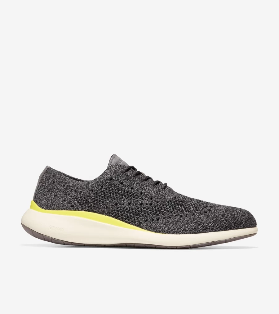 Cole Haan Men's Grand Troy Wingtip Oxford Shoes in Black Knit
