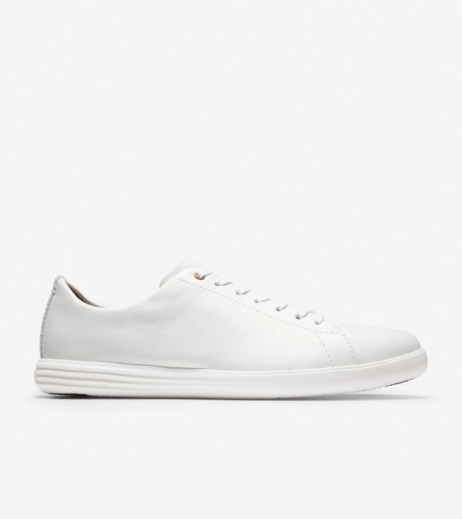 Cole Haan Men's Grand Crosscourt White Leather Sneakers