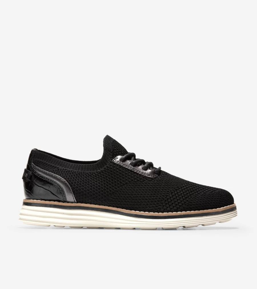 Cole Haan Women's Grand Meridian Oxford Shoes in Black Stitchlite