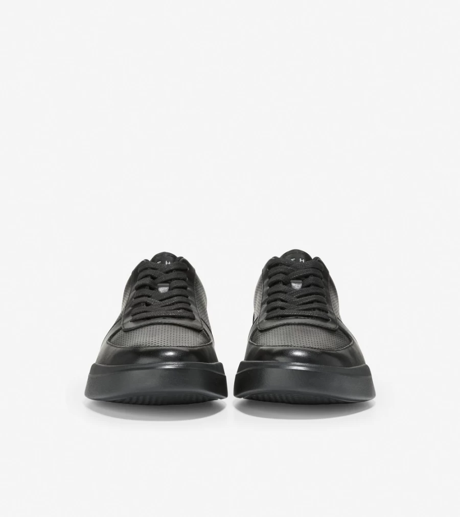 Cole Haan Men's Grand Crosscourt Modern Tennis Sneaker in Caviar Perforated