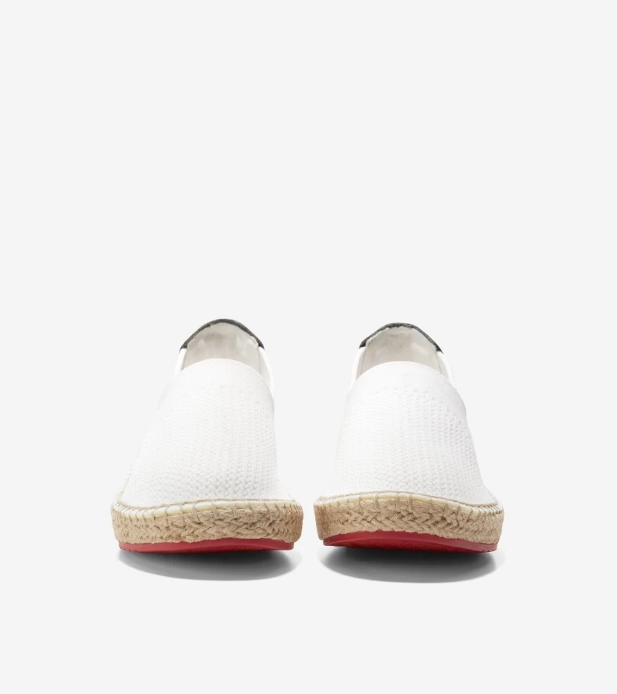 Cole Haan Women's Cloudfeel Espadrille in Optic White Stitchlite-Moonlit Ocean | Lightweight Comfort Sneakers