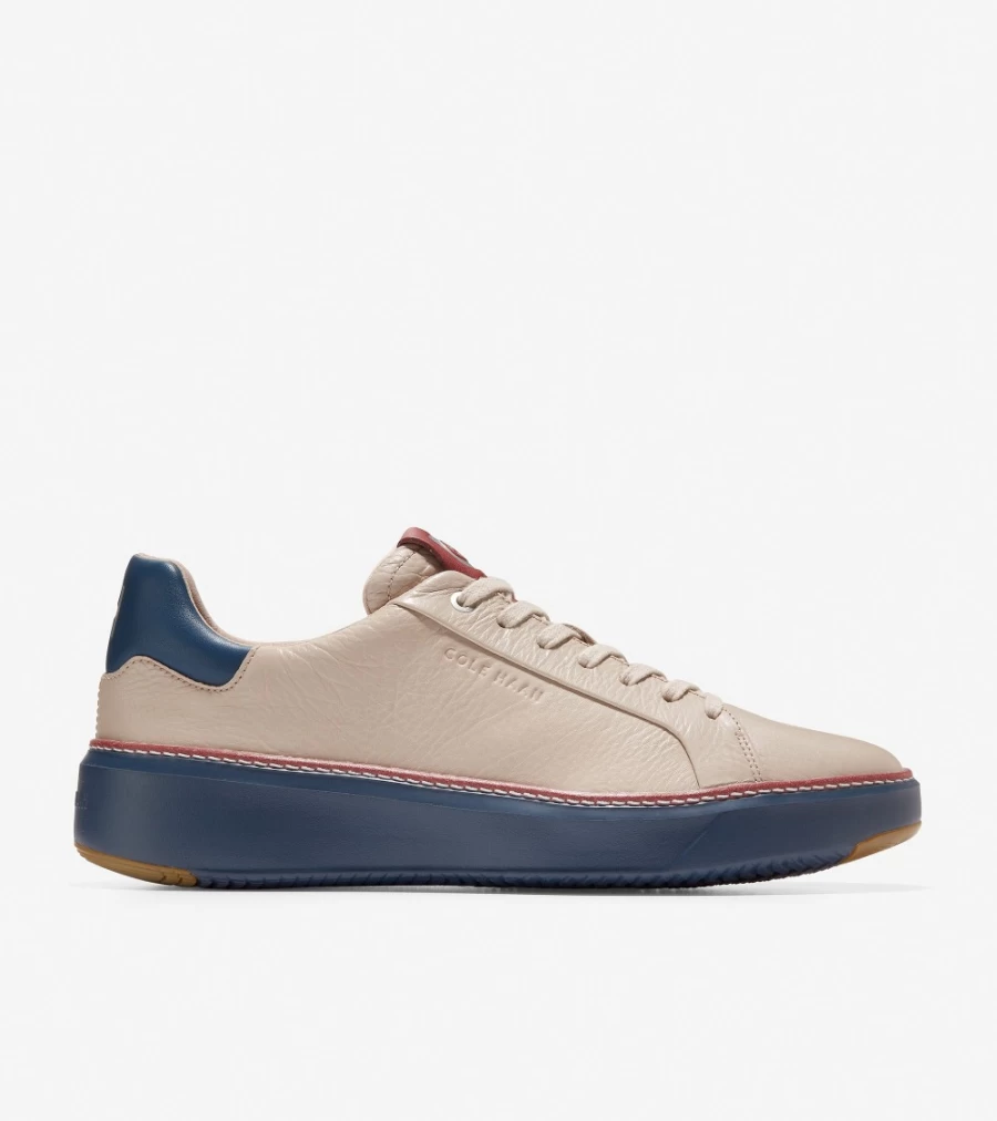 Cole Haan Men's Grandpro Topspin Sneakers in Cement-Dress Blue – Lightweight Comfortable Tennis Shoes