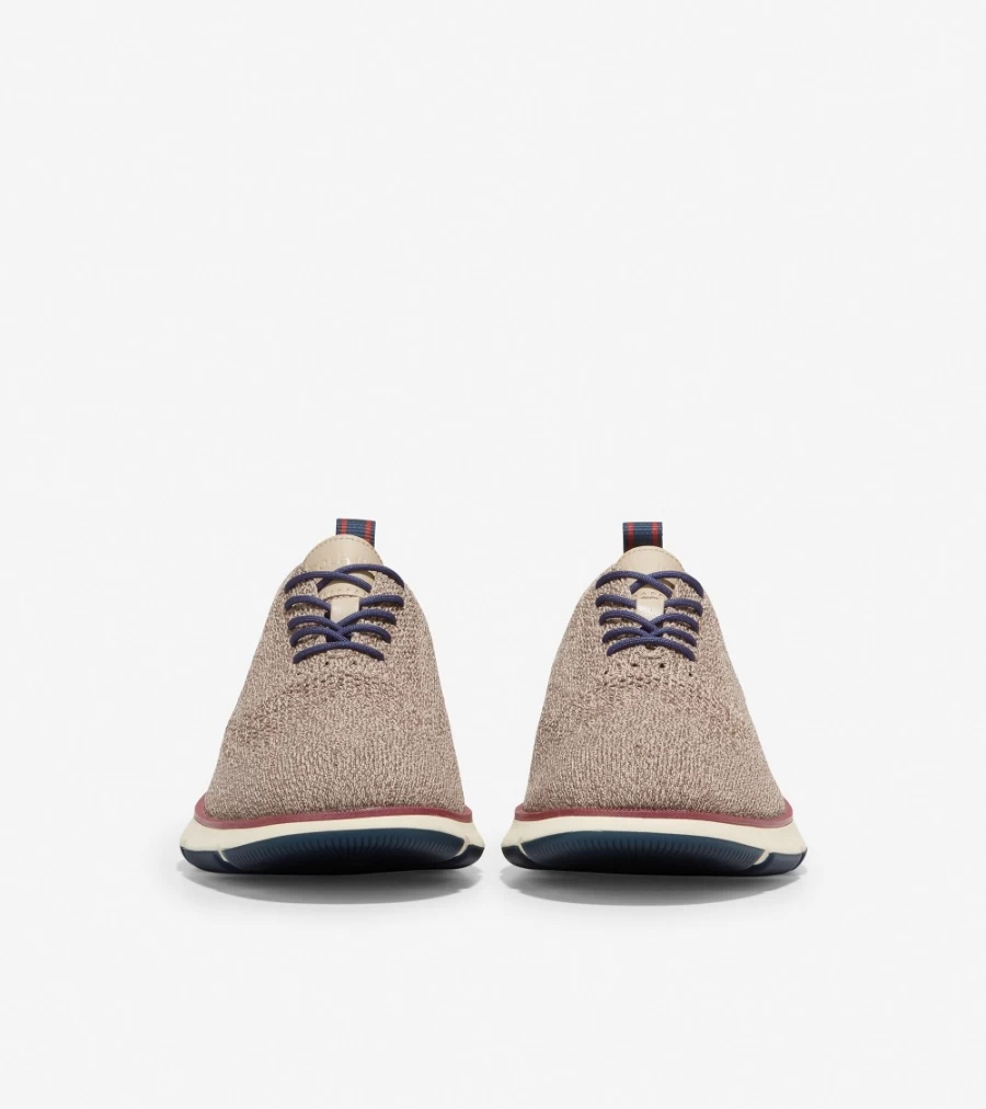 Cole Haan Men's Zerogrand Oxford Shoes in Riverstone Stitchlite-Mortar - Lightweight Comfort Sneakers