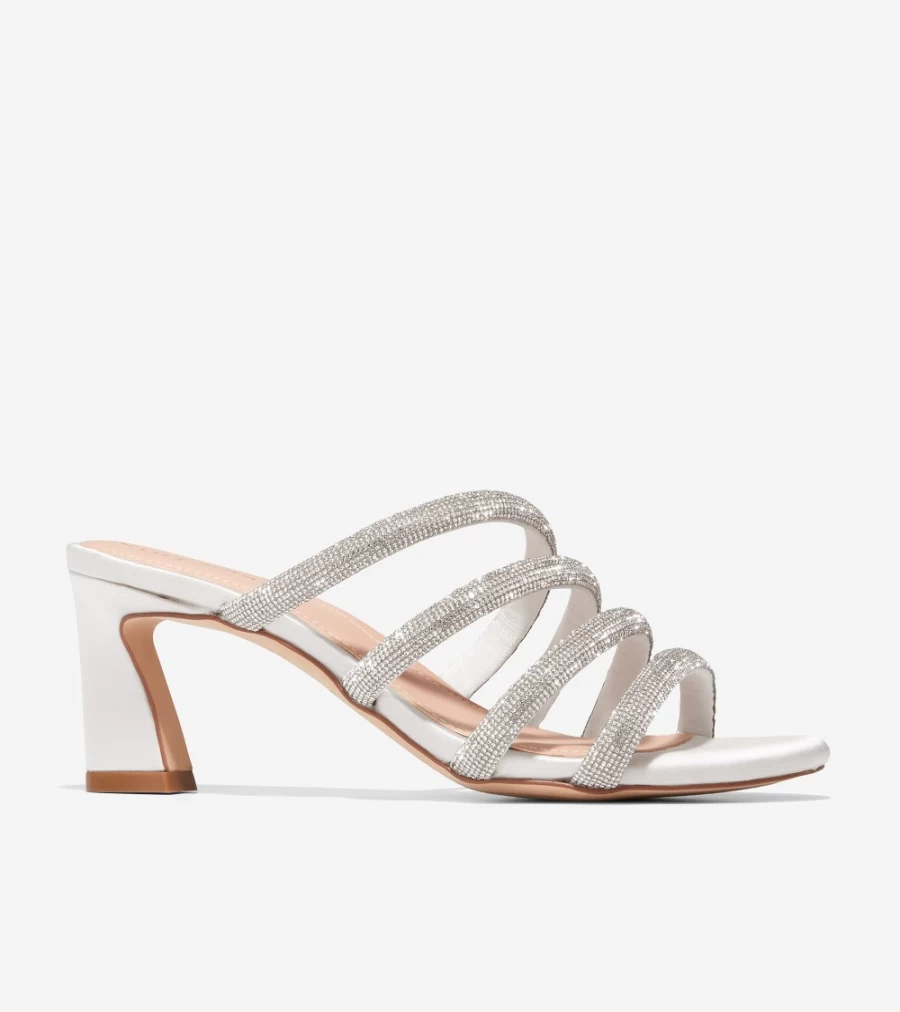 Cole Haan Women's Adella Crystal Sandals - All Over Crystal Strappy Heels
