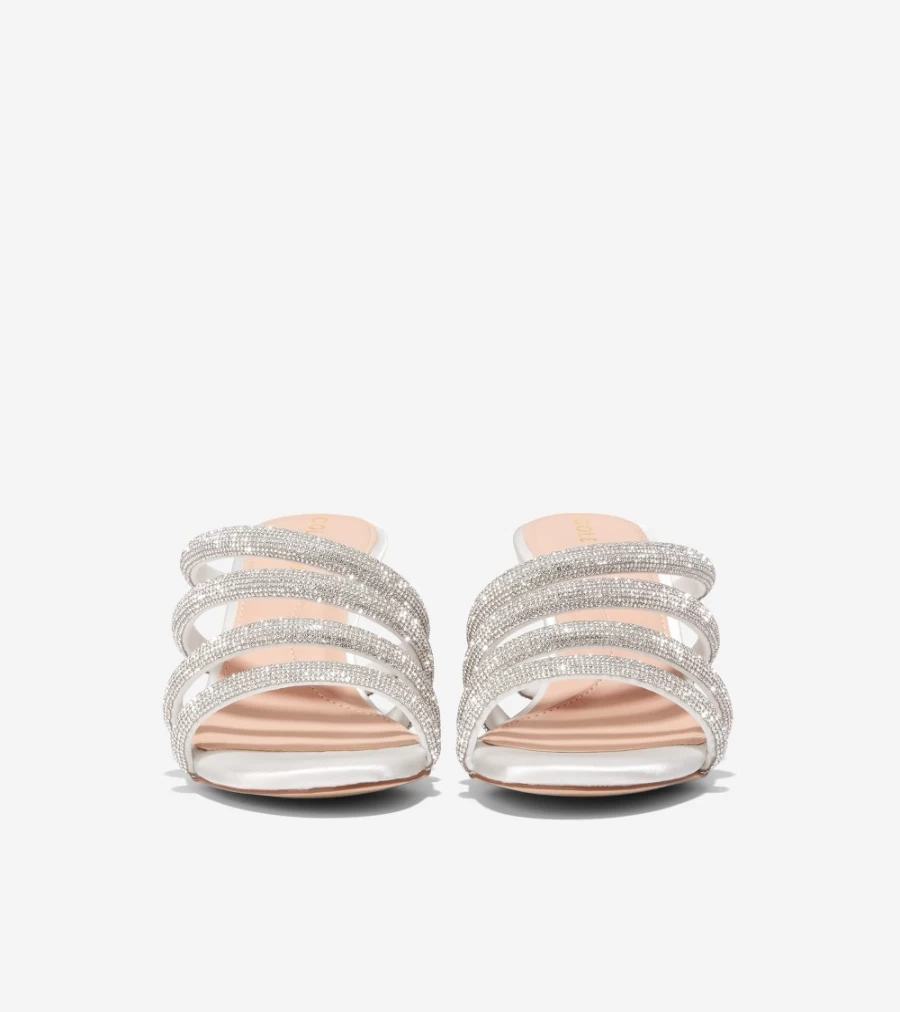 Cole Haan Women's Adella Crystal Sandals - All Over Crystal Strappy Heels