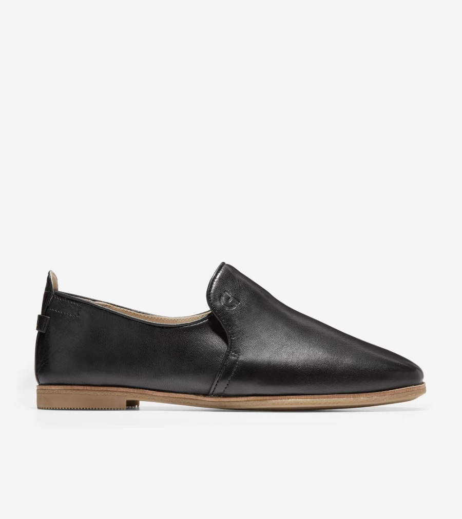 Cole Haan Women's Tacoma Flat - Black Leather Loafers for Women