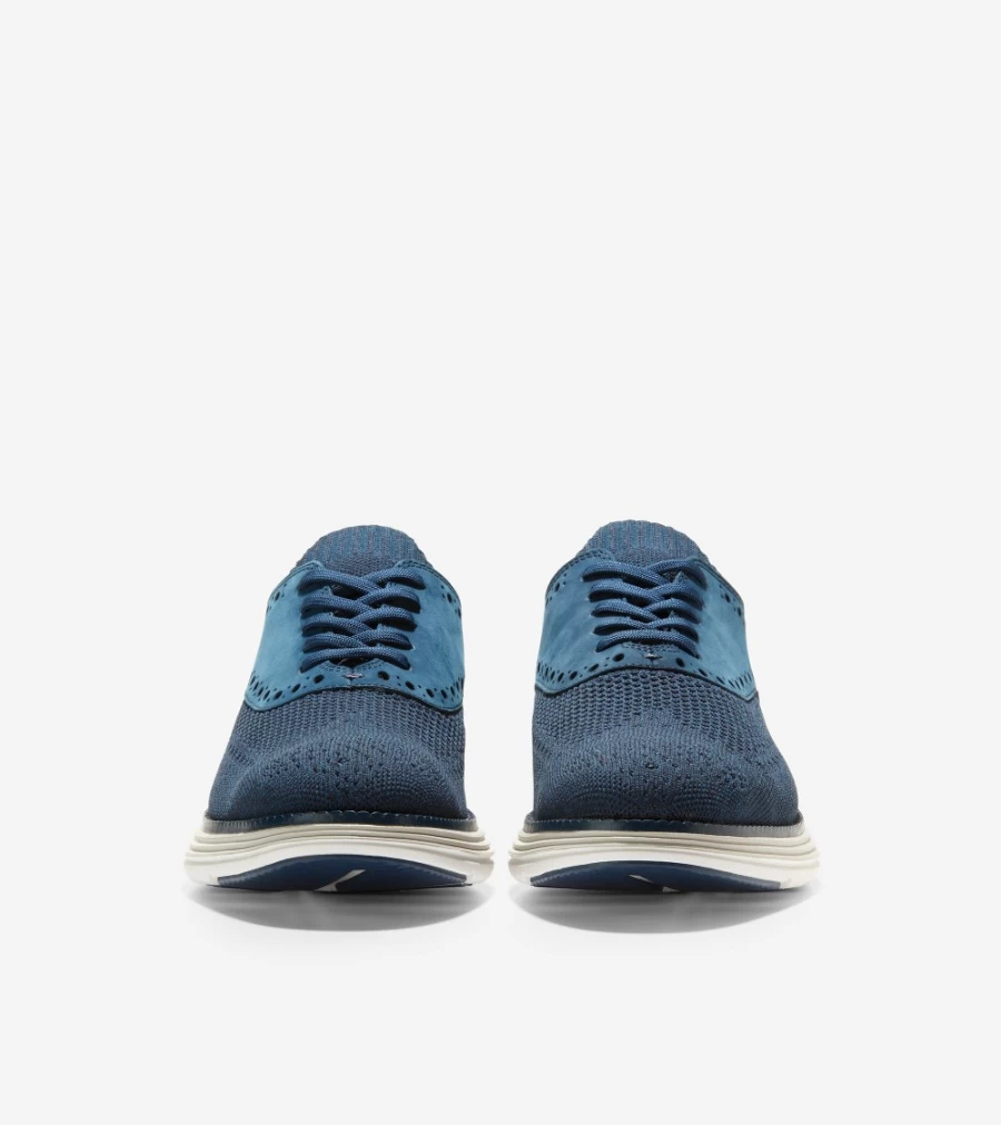 Cole Haan Men's OriginalGrand Ultra Oxford Shoes in Moonlit Ocean Stitchlite-Navy