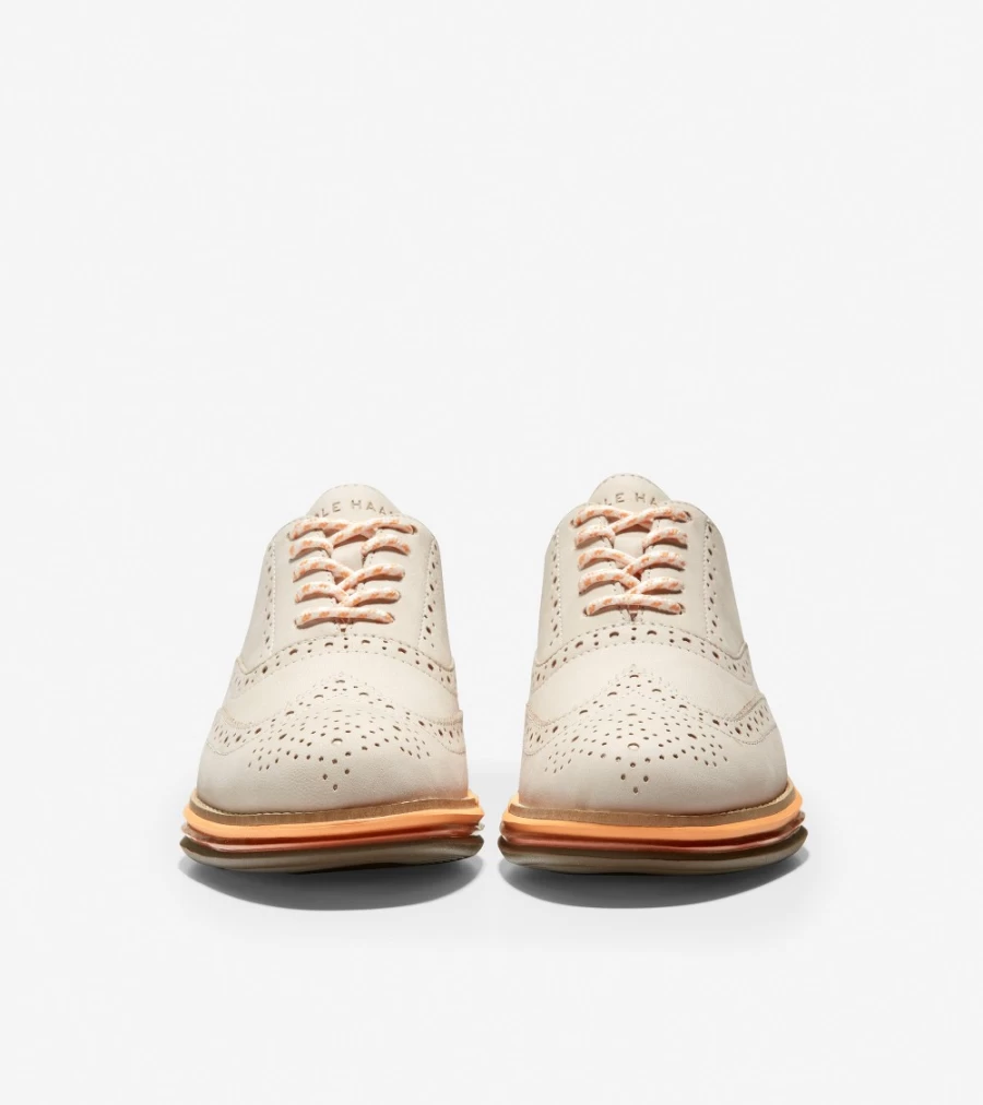 Cole Haan Women's OriginalGrand Energy Twin Oxford Shoes in Ivory-Pumpkin