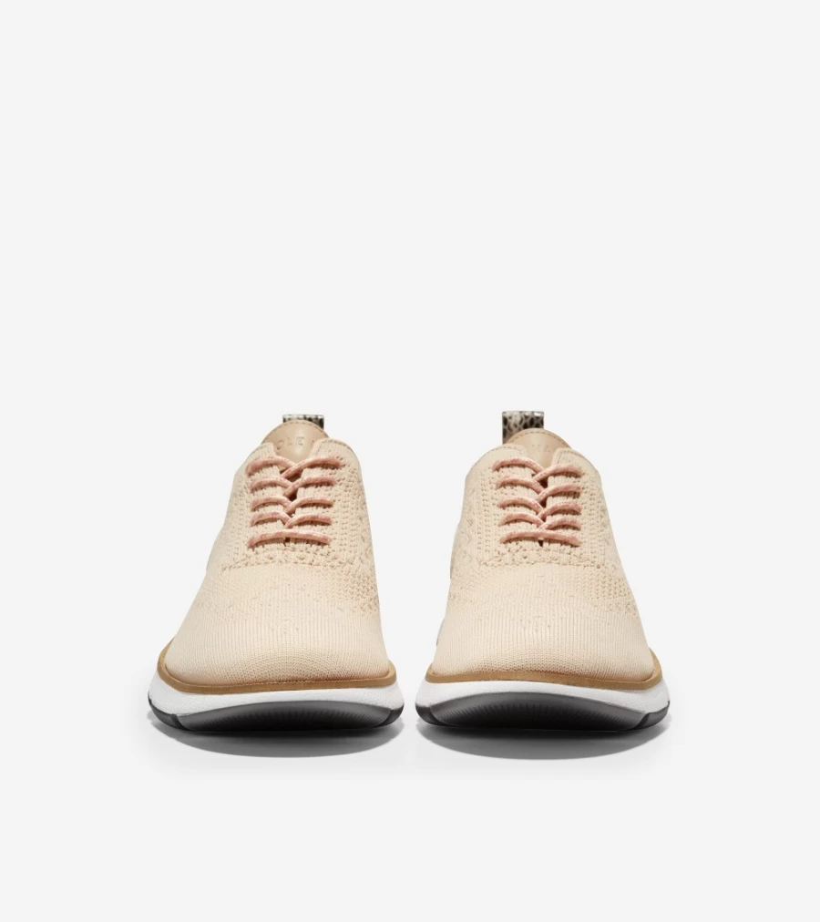 Cole Haan Women's Zerogrand Oxford Shoes in Oat Stitchlite-Snake Print