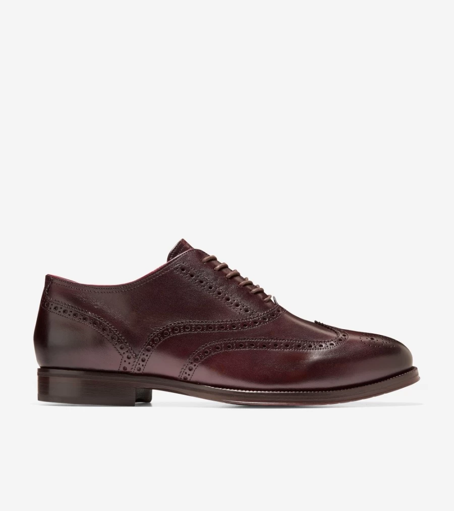 Cole Haan Men's Pinot Wingtip Oxford Dress Shoes - Modern Classic Style