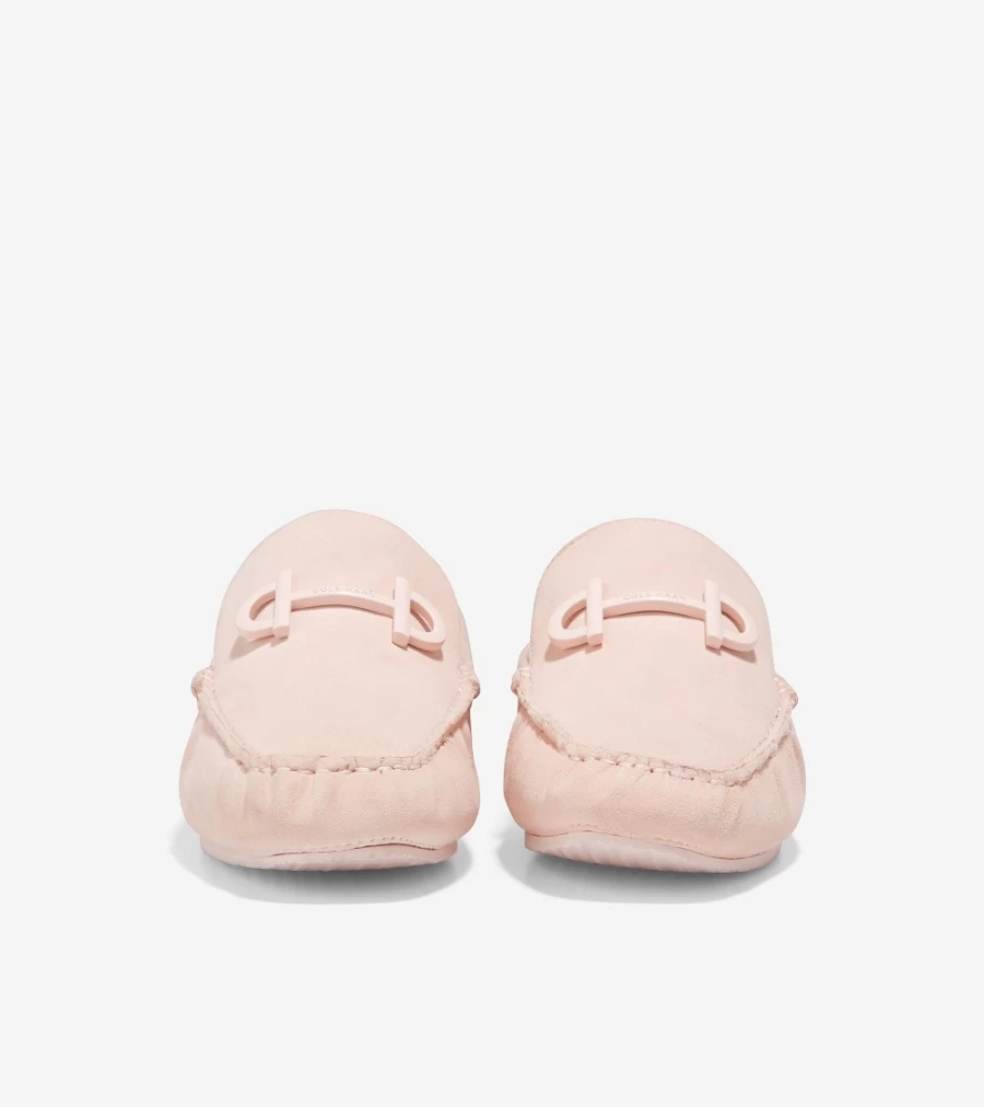 Cole Haan Women's Tully Driver Loafers in Peach Whip Suede - Comfortable Slip-On Shoes for Women