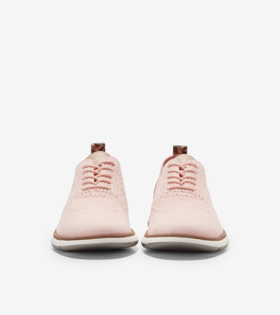 Cole Haan Women's Zerogrand Oxford Peach Whip Stitchlite-Snake Print Comfortable Slip-On Sneakers