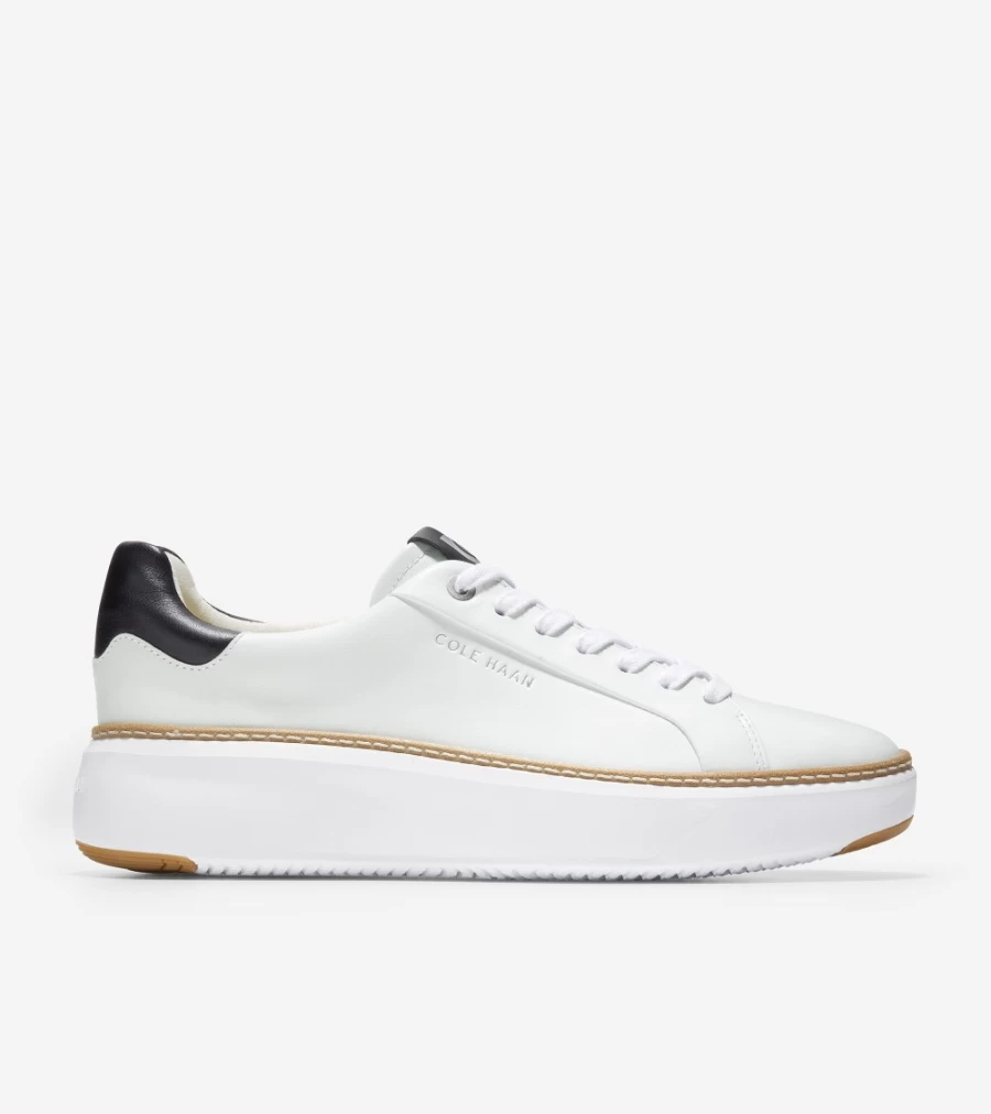 Cole Haan Women's Grandpro Topspin Sneakers in Black, Ivory & Cyber Yellow