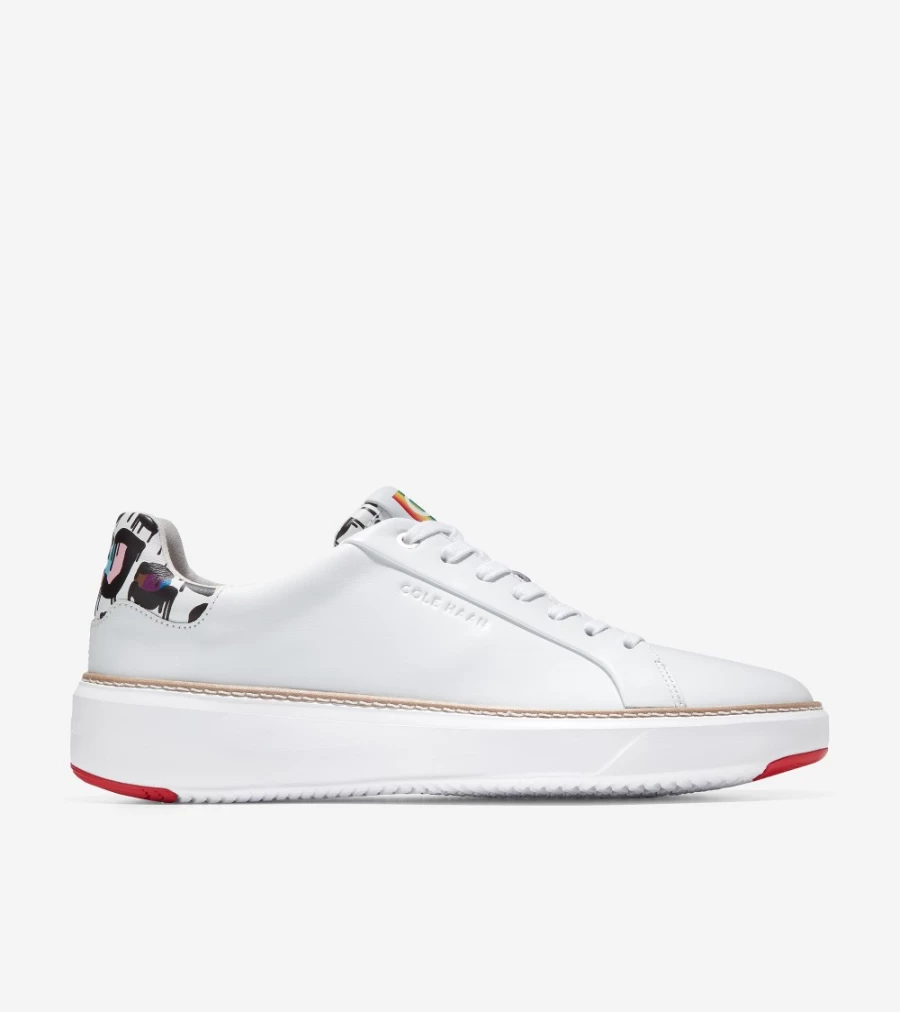 Cole Haan Women's Grandpro Topspin Sneaker in White-Graffiti Animal Print - Lightweight Comfortable Athletic Shoes