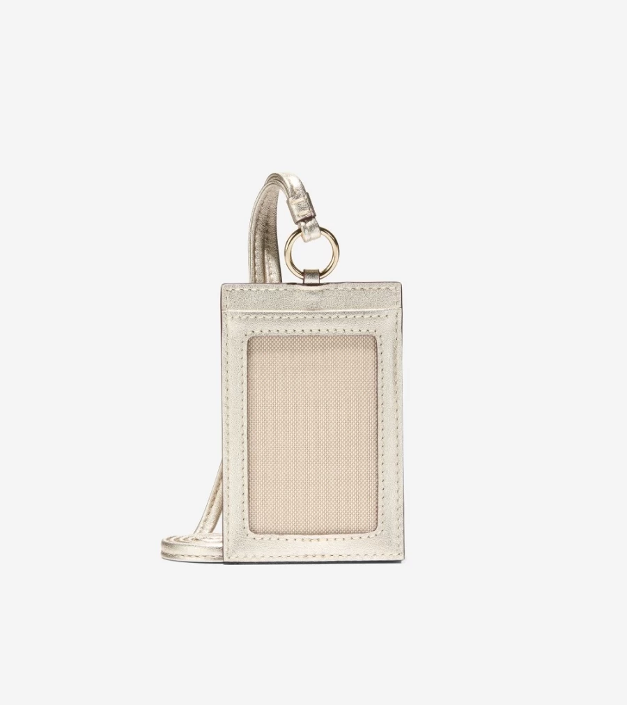 Cole Haan Women's Gold ID Holder - Stylish & Secure Card Case