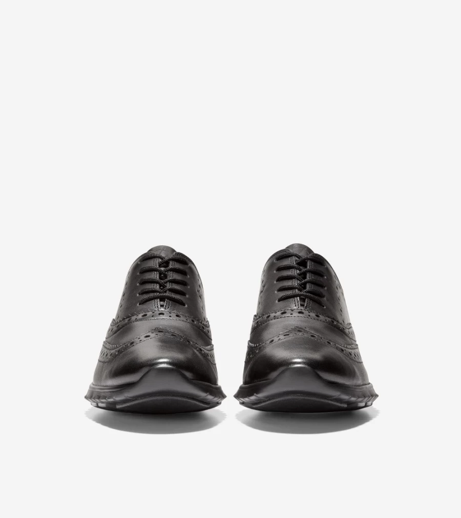 Cole Haan Women's Zerogrand Wingtip Oxford Shoes in Black Leather