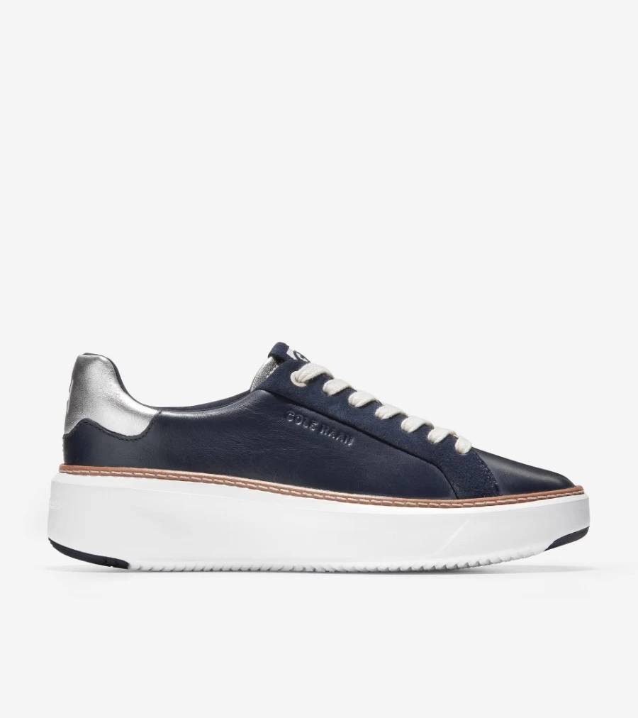 Cole Haan Women's Grandpro Topspin Sneaker in Navy Ink-Argento - Lightweight Comfortable Tennis Shoes for Women