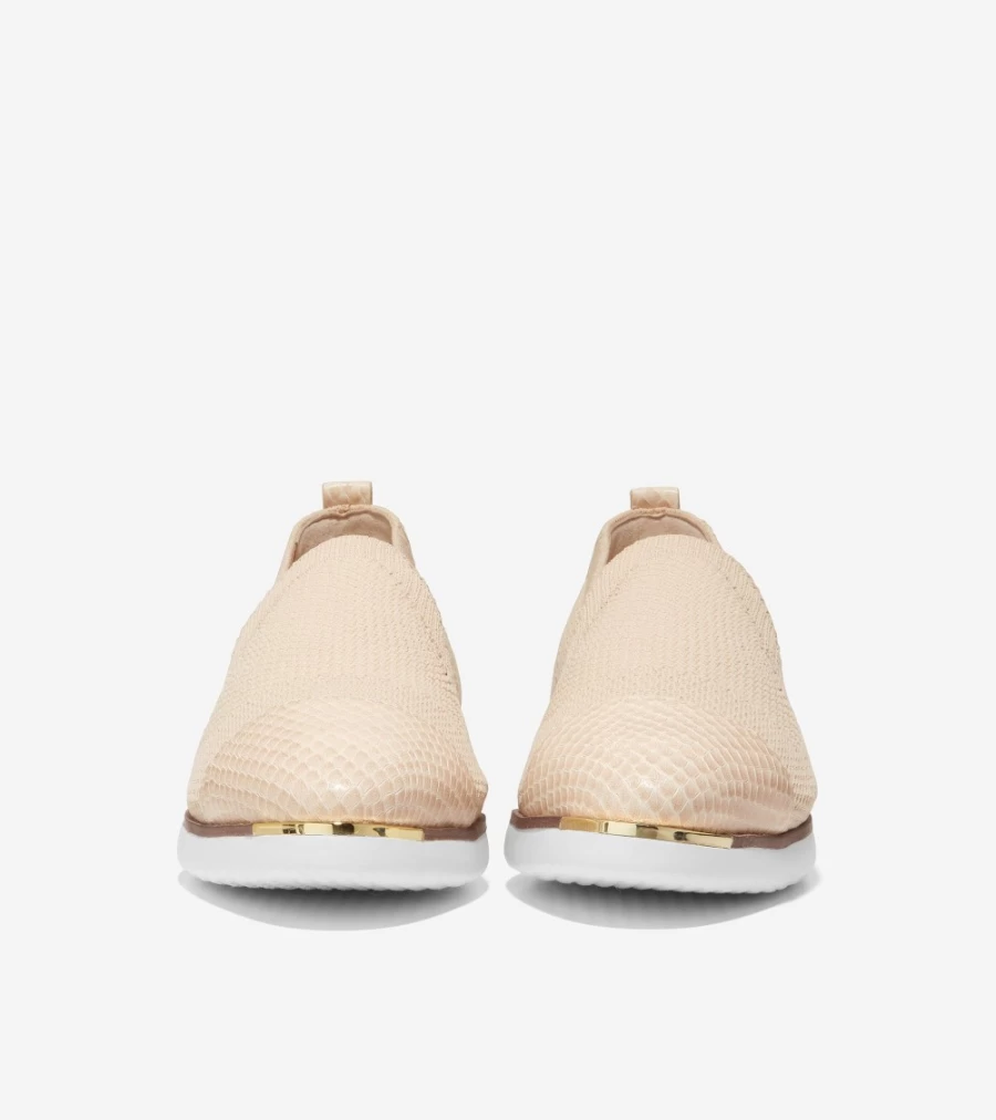 Cole Haan Women's Grand Ambition Slip-On Loafer in Oat Stitchlite - Comfortable & Stylish Casual Shoes