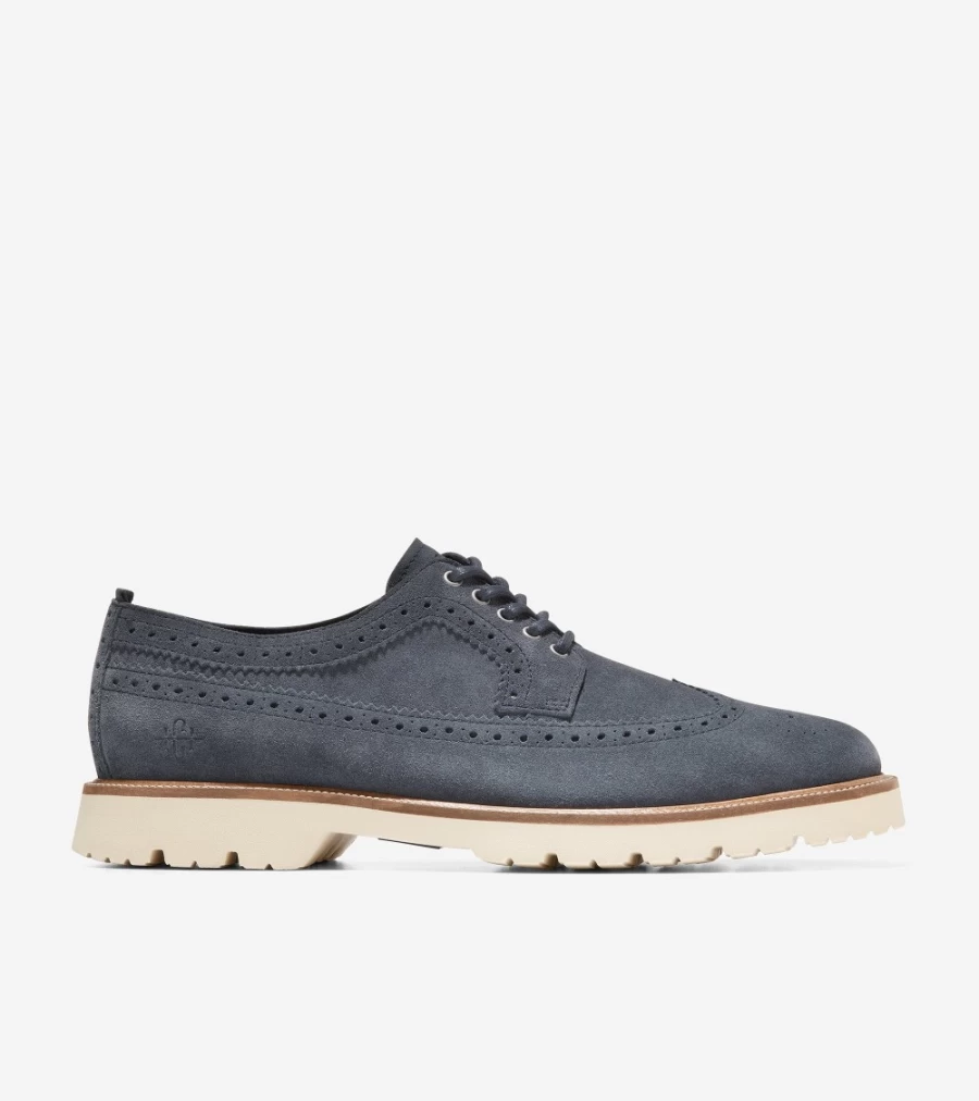 Cole Haan Men's Navy American Classics Longwing Oxford Dress Shoes