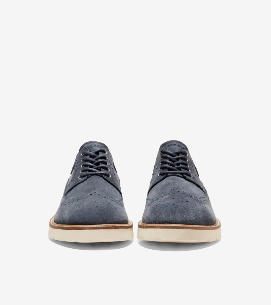 Cole Haan Men's Navy American Classics Longwing Oxford Dress Shoes