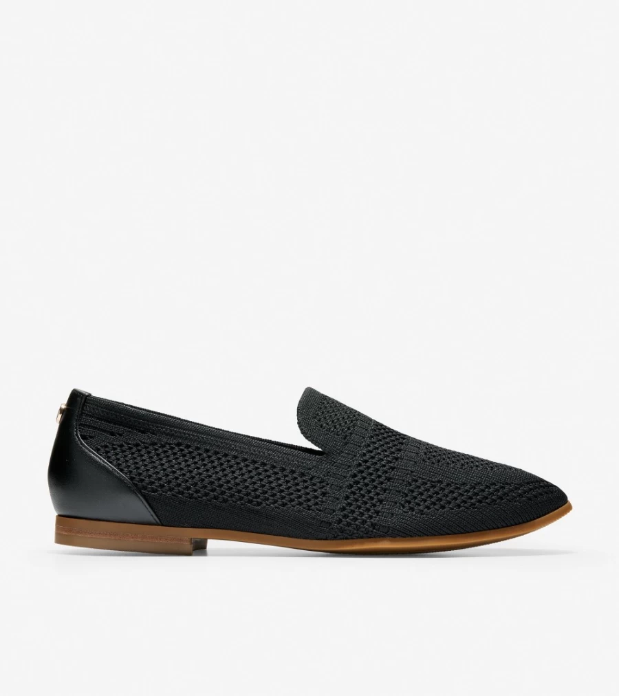 Cole Haan Women's Black Stitchlite Modern Classics Loafer - Comfortable & Stylish Slip-On Shoes