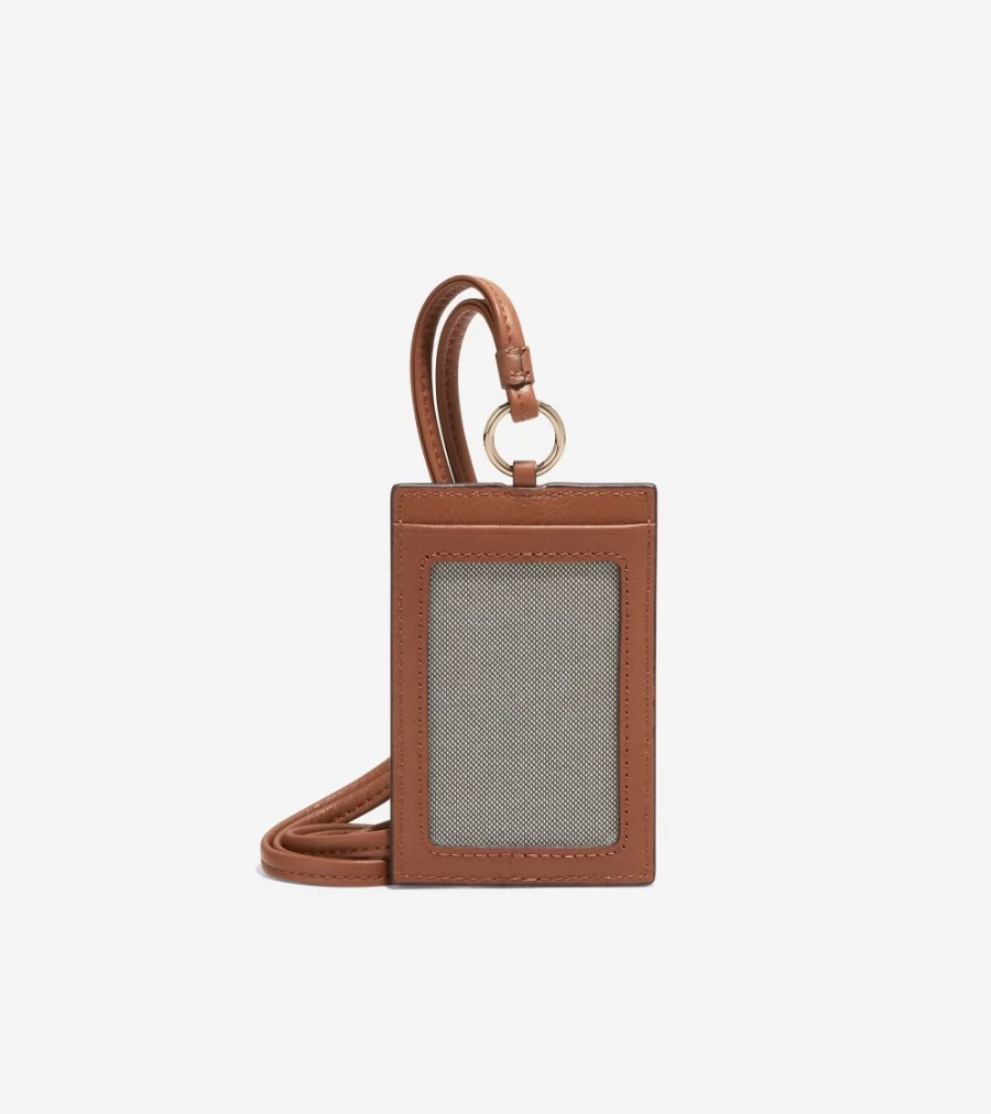 Cole Haan Women's British Tan Leather ID Holder – Stylish & Secure Card Case
