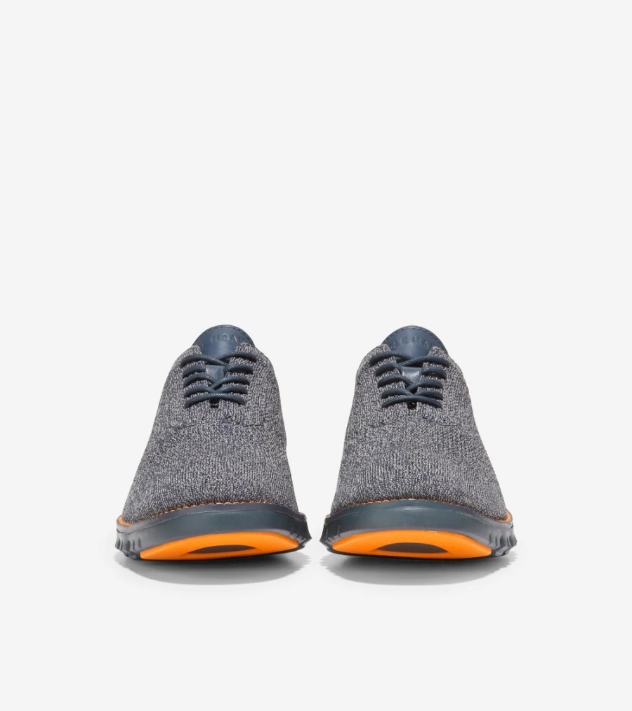 Cole Haan Men's Zerogrand Wingtip Oxford Shoes in Blue Nights Stitchlite - Lightweight Comfort Dress Casual