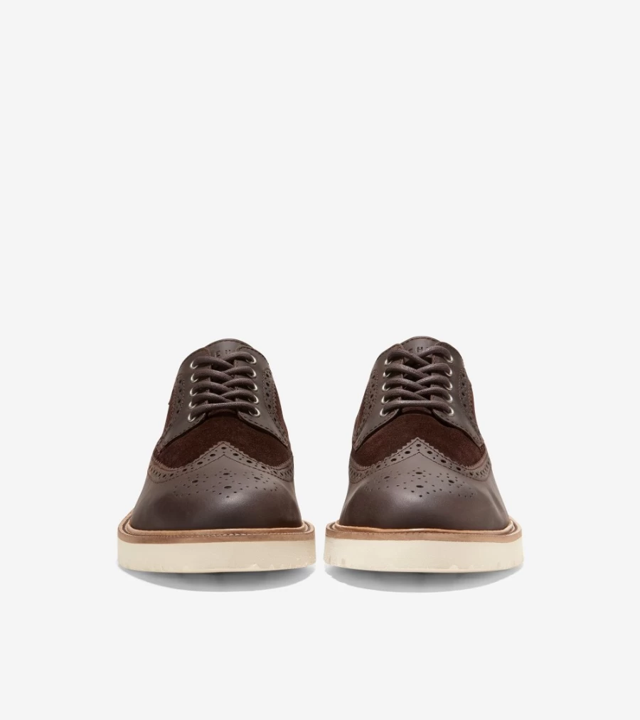 Cole Haan Men's Dark Chocolate Longwing Oxford Dress Shoes